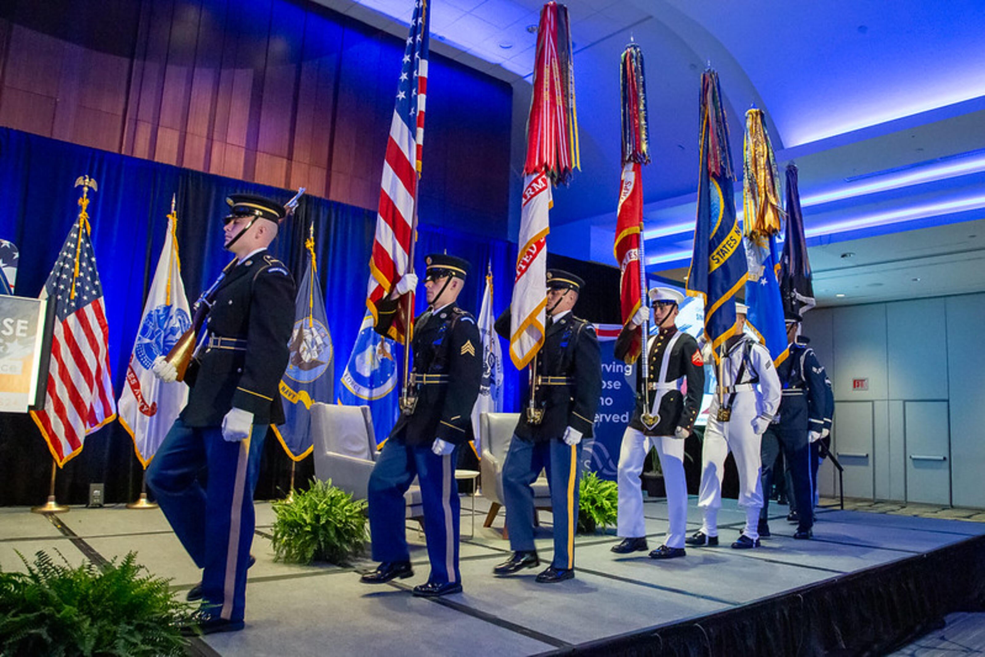 Color guard commences NASWA's 2024 Veterans Conference