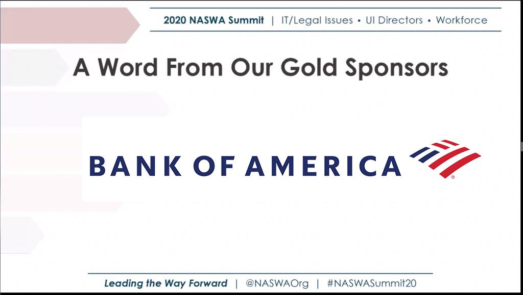 Thanks to our Gold Sponsor Bank of America