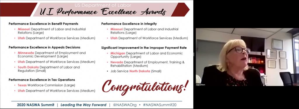 U.S. Department of Labor UI Excellence Awards