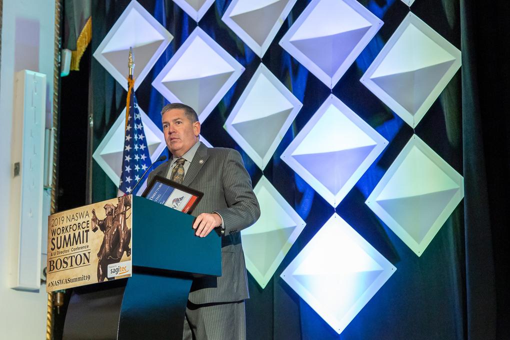 Jon Pierpont at the 2019 NASWA Workforce Summit Opening Ceremonies