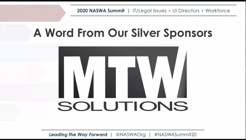 Thanks to our Silver Sponsor MTW Solutions