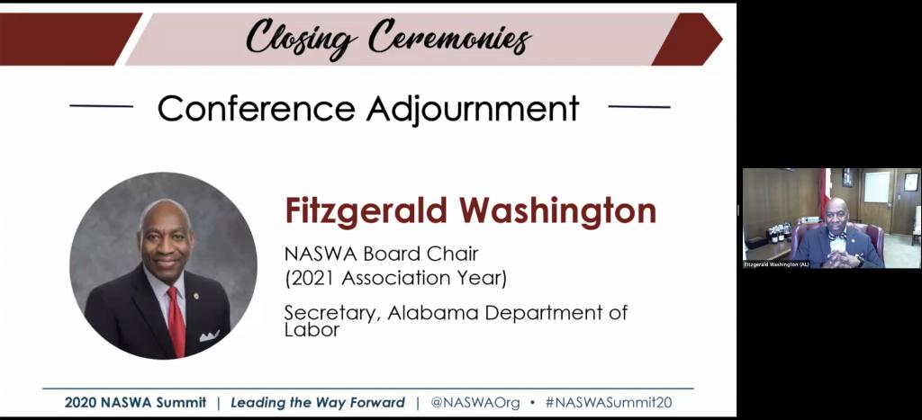 Closing Plenary with 2020-2021 Association Year Board Chair Fitzgerald Washington