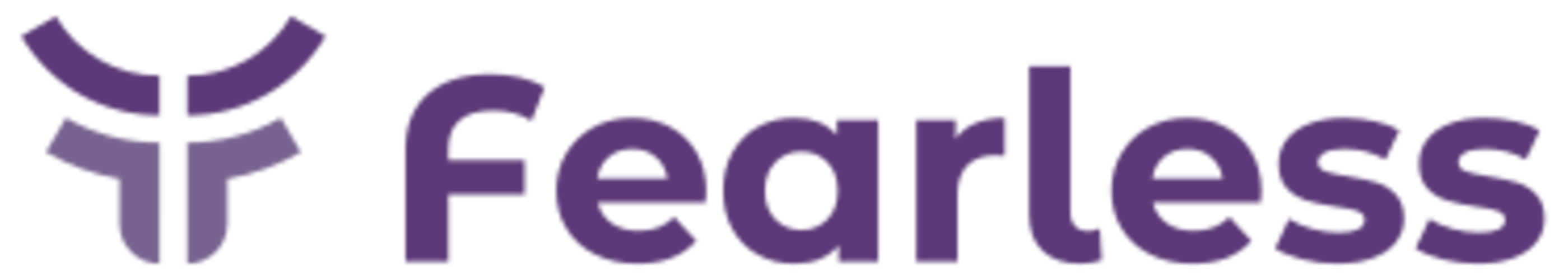 Purple Fearless logo